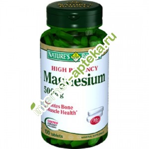   500  100  (Natures Bounty Magnesium 500 mg)