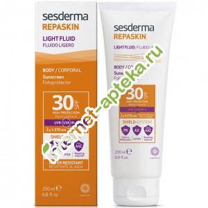         30 200  Sesderma Repaskin Light Fluid Body sunscreen SPF 30 (40005612)