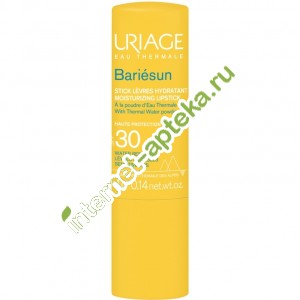 Урьяж Барьесан Стик для губ солнцезащитный SPF30 4 г. Uriage Bariesun Stick levres haute protection SPF30 (1444)