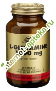 Солгар L-глутамин 1000 мг 60 таблеток Solgar l glutamine 1000 mg