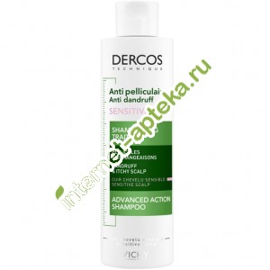 Виши Деркос Шампунь-уход против перхоти для чувствительной кожи головы 200 мл Vichy Dercos Anti-Dandruff Sensitive Treatment Shampoo (V3533320)