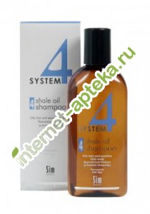 Система 4 Шампунь 4 для жирной и чувствительной кожи головы 215 мл System 4 shale oil shampoo 4