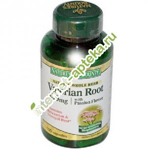 Нэйчес Баунти Валерианы корень 450 мг 100 капсул (Natures Bounty Valerian Root 450 mg)