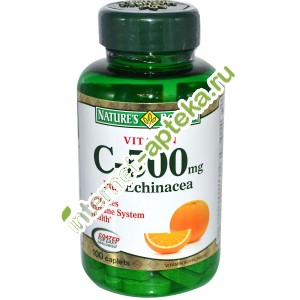 Нэйчес Баунти Витамин С 500 мг и Эхинацея 100 таблеток (Natures Bounty Vitamin C 500 mg plus Echinacea)