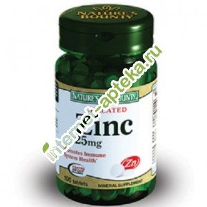 Нэйчес Баунти Цинка Хелат 25 мг 100 таблеток (Natures Bounty Zinc 25 mg)