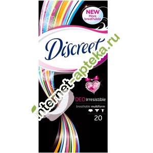 Discreet Прокладки ежедневные Део Мультиформа Irresistible 20 штук (Дискрит прокладки)