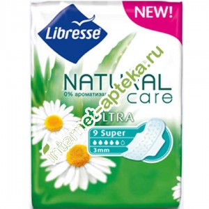 Libresse Прокладки Natural Care Ultra Super 9 штук (Либресс прокладки)