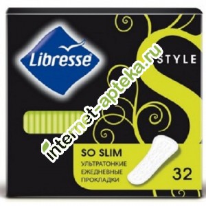 Libresse Прокладки Style so Slim Стайл Слим Ультратонкие 32 штуки (Либресс прокладки)