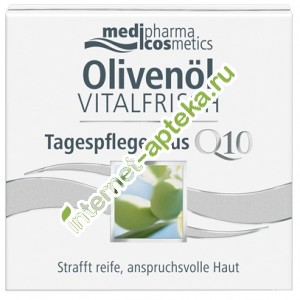 Медифарма Косметикс Оливенол Крем для лица дневной против морщин VitalFrisch plus Q10 50 мл Medipharma Cosmetics Olivenol (461461)