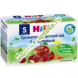 Хипп Чай органический фруктовый с 5 месяцев 40 г. HiPP