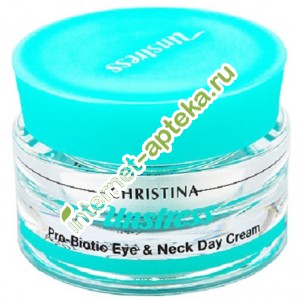 Christina Unstress Дневной крем пробиотического действия для кожи вокруг глаз и шеи SPF8 Unstress Probiotic Day Cream Eye and Neck SPF8 30 мл (Кристина) К761