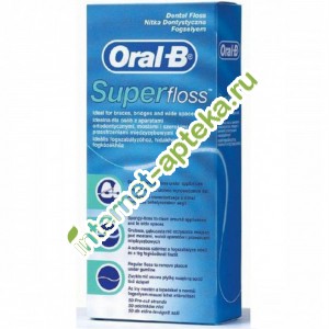 Oral-B Зубная нить флосс Super Floss 50 нитей