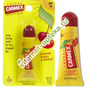 Carmex Бальзам для губ Вишневый вкус Cherry 10 г. (Кармекс) Артикул 083078014308