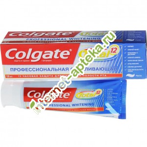 Колгейт Зубная паста Total 12 отбеливающая 100 мл (Colgate)