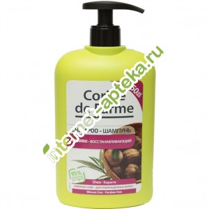 Корин Де Фарм Шампунь для волос оздоравливающий с маслом карите 750 мл (14167) Corine De Farme Shampoo Repairing with Shea Butter
