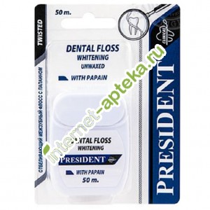         50  (President Dental Floss Whitening with papain)