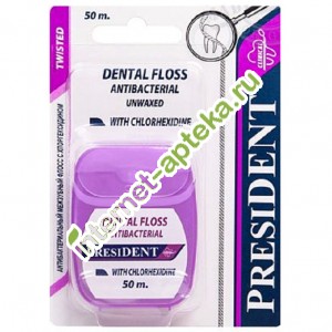      50  (President Dental Floss with chlorhexidine)