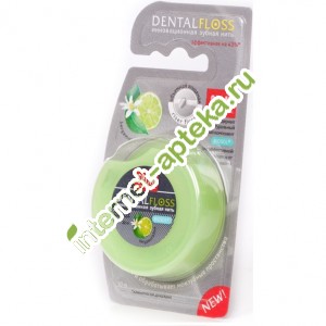 Splat Professional Зубная нить Dentafloss объемная с ароматом вощеная Бергамота и лайма 30 метров (Сплат)