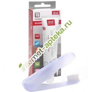 Splat Professional Зубная паста Отбеливание White Plus Travel со щеткой40 мл (Сплат)