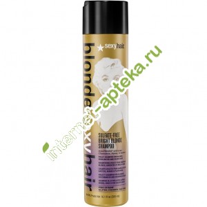 Sexy Hair Blonde Блонд Шампунь корректирующий сияющий блонд без сульфатов 300 мл Sulfate-free bright blonde shampoo