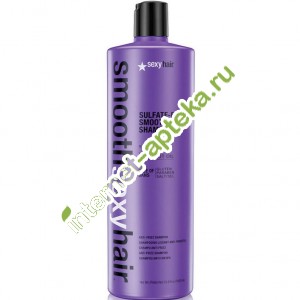 Sexy Hair Smooth Гладкость Шампунь разглаживающий без сульфатов 1000 мл Sulfate free smoothing shampoo