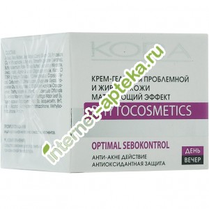 Кора Крем-гель для лица для проблемной и жирной кожи (Матирующий эффект) 50 мл (44072) Kora