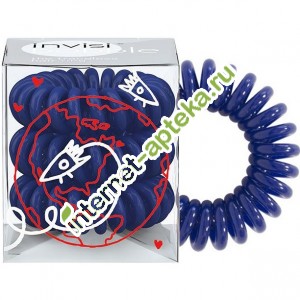 Invisibobble Ðåçèíêà äëÿ âîëîñ Òåìíî-Ñèíÿÿ Universal Blue 3 øòóêè Invisibobble Ðåçèíêà äëÿ âîëîñ Òåìíî-Ñèíÿÿ Universal Blue 3 øòóêè