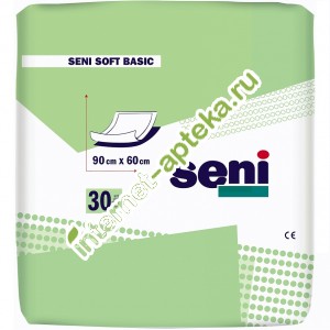Ïåëåíêè âïèòûâàþùèå Ñåíè Ñîôò Áåéñèê 60 ñì íà 60 ñì 30 øòóê (Seni Soft) Ïåëåíêè âïèòûâàþùèå Ñåíè Ñîôò Áåéñèê 60 ñì íà 60 ñì 30 øòóê (Seni Soft)
