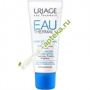 Урьяж Термаль (EAU) Крем для лица увлажняющий SPF20 для нормальной и комбинированной кожи Легкая текстура 40 мл Uriage EAU Thermale Water Cream SPF20 (05039)