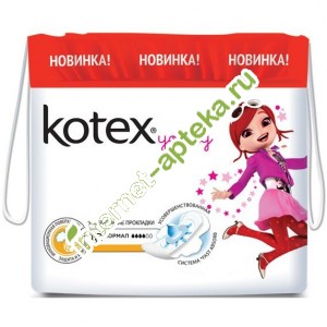 Kotex Прокладки Янг ультратонкие для подростков 10 штук (Котекс прокладки)