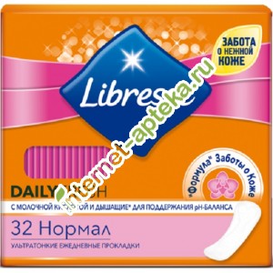 Libresse Прокладки Ежедневные Daily Fresh Normal 32 штуки (Либресс прокладки)