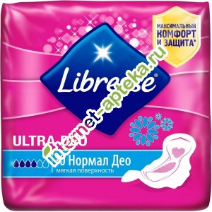 Libresse Прокладки Ultra Normal Soft Deo с мягкой поверхностью 10 штук (Либресс прокладки)