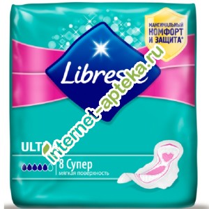Libresse Прокладки Ultra Super с мягкой поверхностью 8 штук (Либресс прокладки)