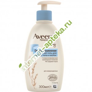 Aveeno Derma Baby Гель детский увлажняющий для мытья тела и волос 300 мл (Авино Дерма Беби)