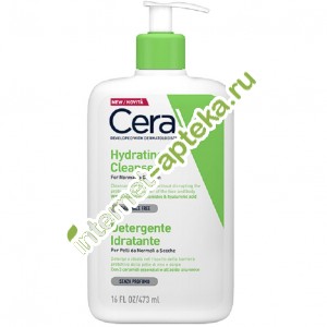 ЦераВе Крем-гель увлажняющий очищающий для нормальной и сухой кожи лица и тела 473 мл CeraVe Hydrating cleanser for normal and dry skin (100220)