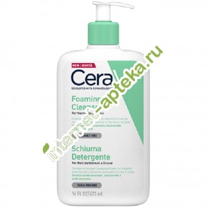 ЦераВе Гель очищающий для нормальной и жирной кожи лица и тела 473 мл CeraVe Foaming facial cleanser for normal and oily skin (100822)