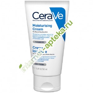 ЦераВе Крем увлажняющий для сухой и очень сухой кожи лица и тела 50 мл CeraVe Moisturising Cream for dry and very dry skin (101400)