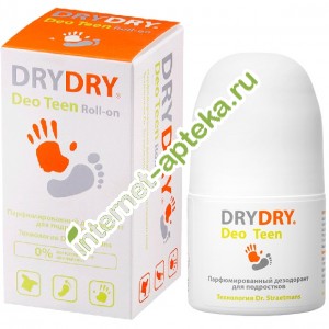 Драй Драй Део Тин Дезодорант парфюмированный ролик для подростков 50 мл Dry-Dry (Драй-драй)