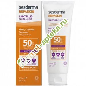 Сесдерма Репаскин Флюид для тела нежный солнцезащитный СЗФ 50 200 мл Sesderma Repaskin Light Fluid Body sunscreen SPF50 (40005617)