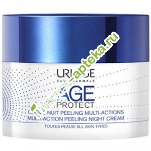 Урьяж Эйдж Протект Крем-пилинг для лица ночной многофункциональный 50 мл Uriage Age Protect Creme Nuit Peeling Multi-Actions (06456)