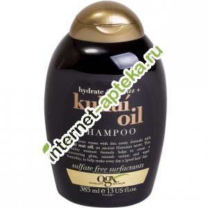 OGX Шампунь для волос для увлажнения и гладкости с маслом гавайского ореха (кукуи) 385 мл (ОГХ)