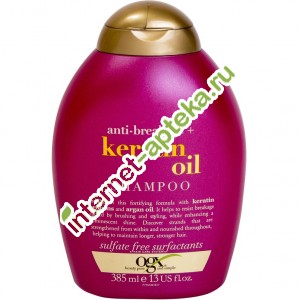 OGX Шампунь для волос против ломкости с кератиновым маслом 385 мл (ОГХ)