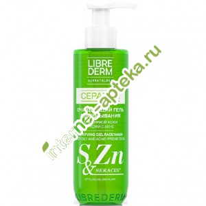 Либридерм Серацин Гель очищающий для умывания очищающий 200 мл Librederm Seracin Purifying Gel Face Wash 200 ml (Л061141)