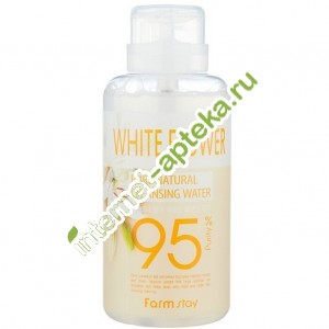 ФармСтей Вода для лица очищающая с экстрактом белых цветов 500 мл FarmStay Pure Natural Cleansing Water White Flower (480993)