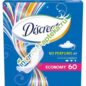Discreet Прокладки ежедневные Air Multiform 60 штук (Дискрит прокладки)