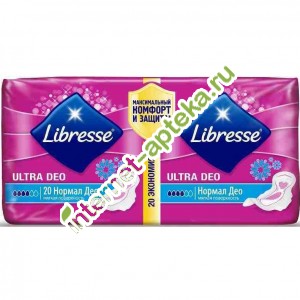 Libresse Прокладки Ultra Normal Soft Deo с мягкой поверхностью 20 штук (Либресс прокладки)