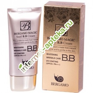 Бергамо ББ-крем для лица SPF 50 с муцином улитки 50 мл Bergamo Magic Snail B.B Cream SPF 50 (80015772)
