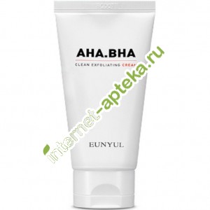 Eunyul Крем для чистой кожи лица Обновляющий с AHA и BHA кислотами 50 мл Eunyul AHA BHA Clean Exfoliating Cream (405037)