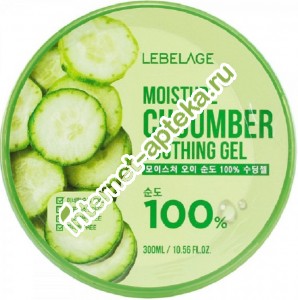 Лебелейдж Гель увлажняющий успокаивающий с огурцом 300 мл Lebelage Moisture Cucumber Purity 100% Soothing Gel 300 ml (956005)
