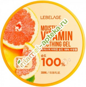 Лебелейдж Гель увлажняющий успокаивающий с витаминами 300 мл Lebelage Moisture Vitamin Purity 100% Soothing Gel 300 ml (955992)